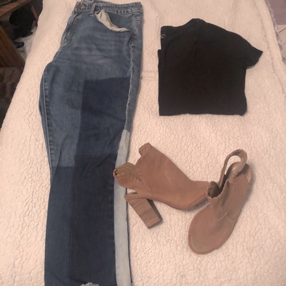 Universal Thread Color Block Jeans - Picture 1 of 3